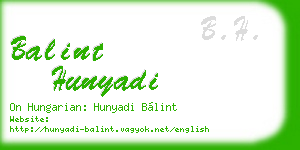 balint hunyadi business card